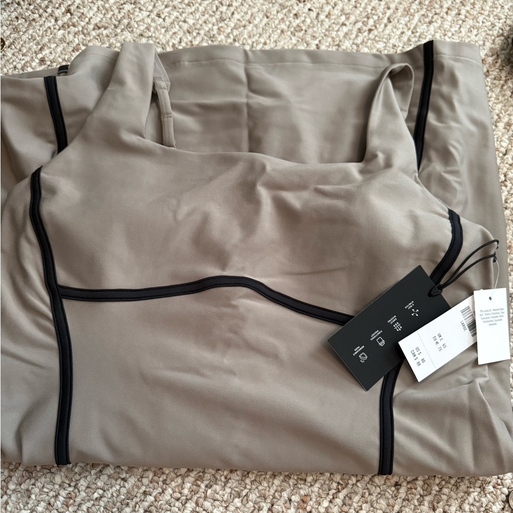Abercrombie & Fitch Tan Dress with Black Accents